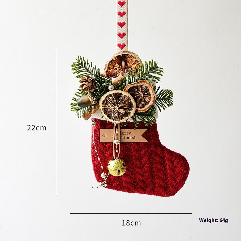 Red snowflake pattern Christmas stocking for faith-filled celebrations