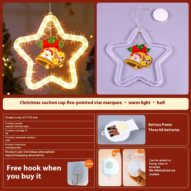 Merry Christmas pendant decoration with soft LED lighting effect
