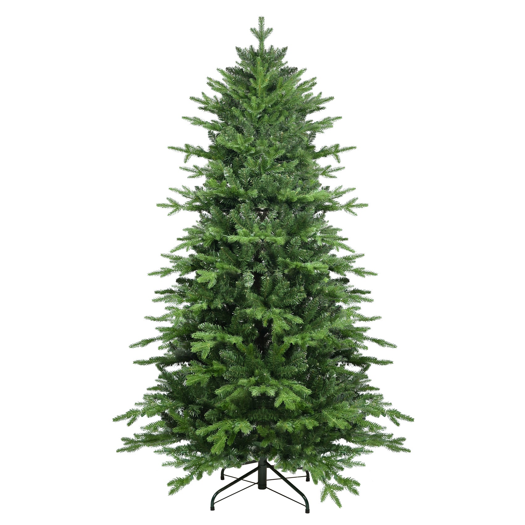 Christmas tree display with warm lighting in a home setting
