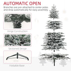 Hinged branch construction showing automatic opening design for easy setup