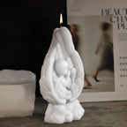 Creative prayer candle mold with angelic wing shape