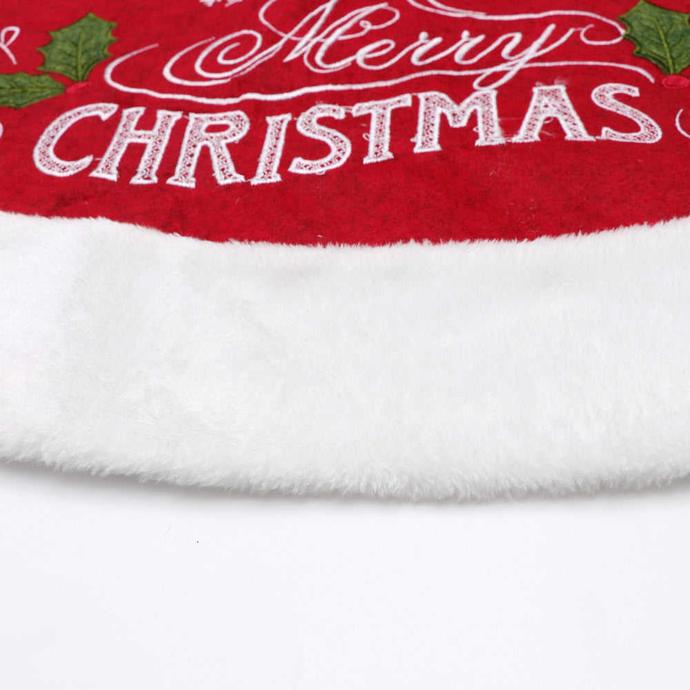 Christmas tree base decoration skirt with traditional American styling