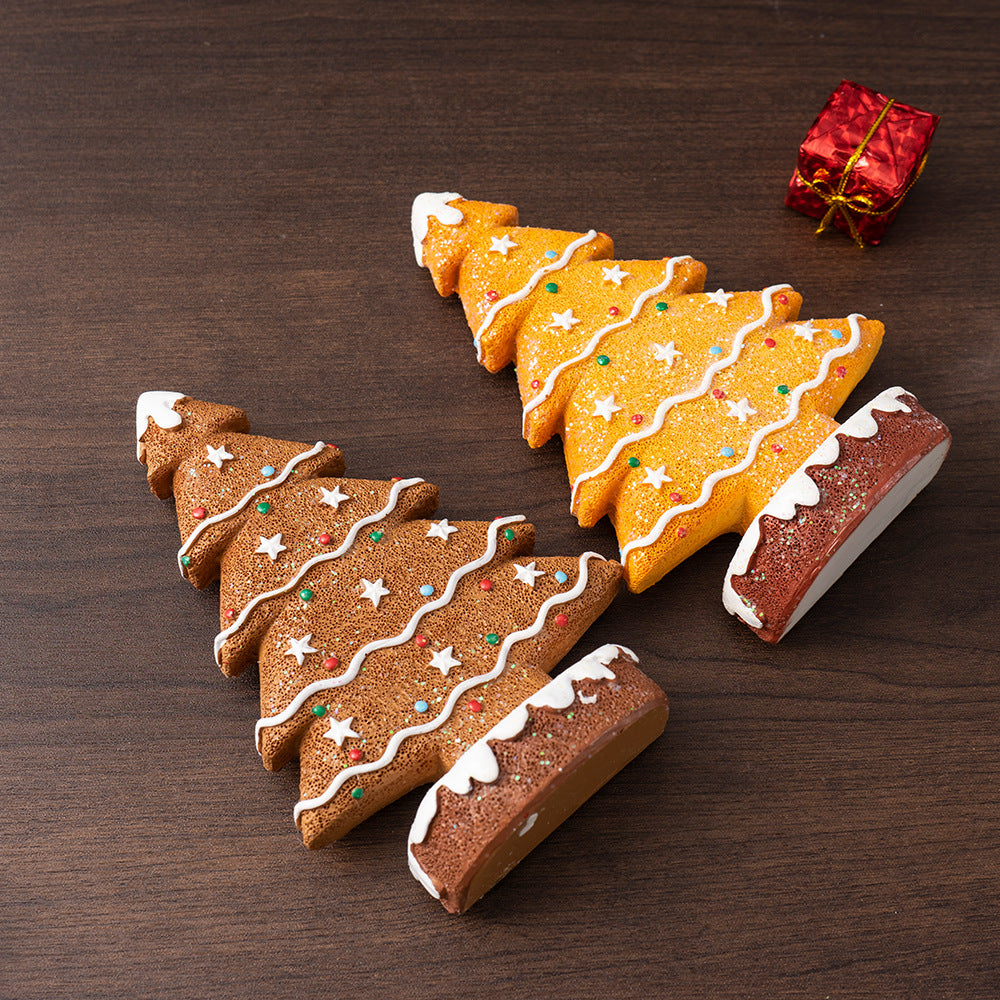 Charming gingerbread tree scene decoration for seasonal home display