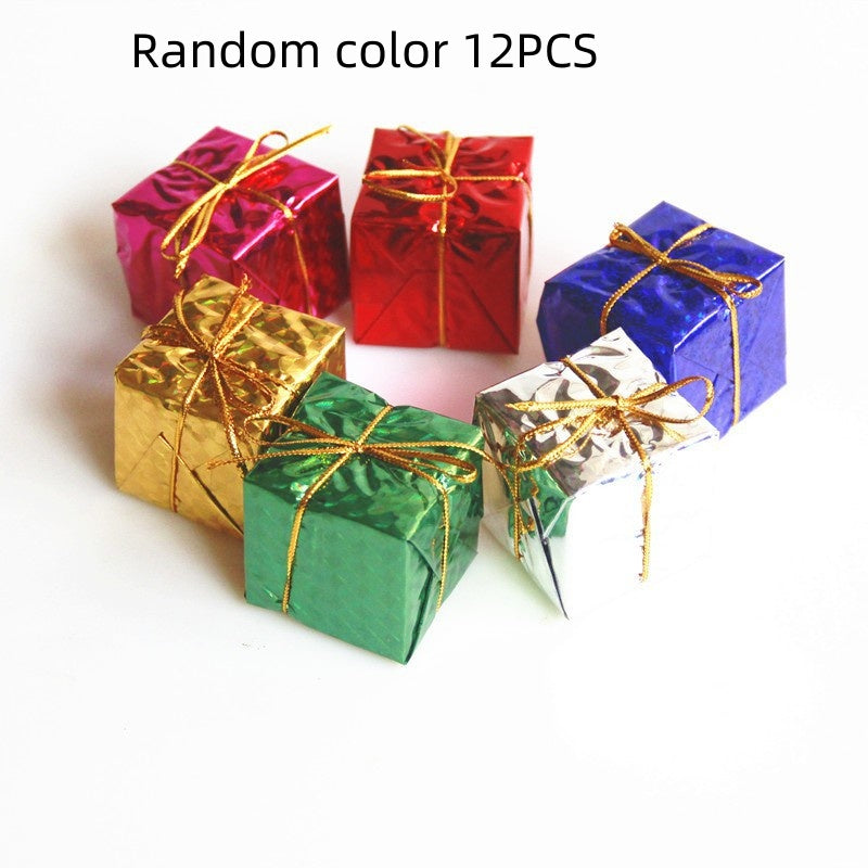 Holiday decoration set with plastic and foam ornaments in various Christmas shapes and designs
