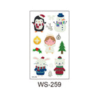Multiple Santa Claus design temporary tattoos in luminous finish