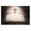 Art Deco canvas painting with Jesus cross and sunshine design for wall display
