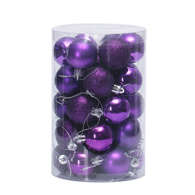 Colorful 4cm Christmas ball ornaments for tree decorating