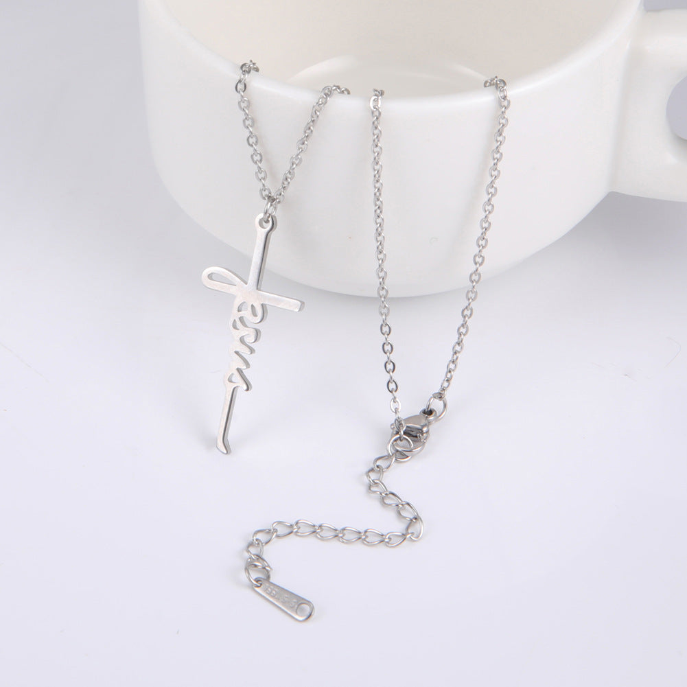 Jesus Cross Pendant Necklace - Christian Jewelry - Christian Jewelry
