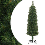 Close up of realistic green PVC Christmas tree foliage