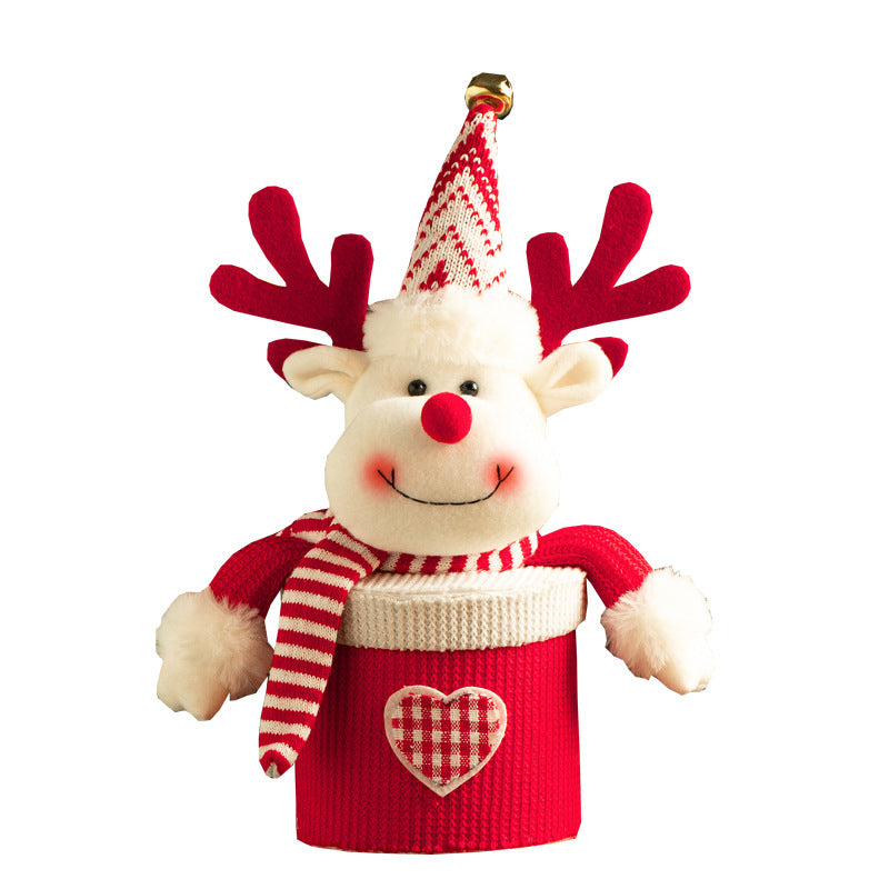 Holiday gift box featuring Christmas character design in soft flannel for festive occasions