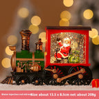 Water injection detail on small Christmas train decoration