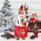 Playful Santa Claus figure with toy-like appearance for holiday home decor