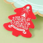 Green antlers Merry Christmas cardboard tag
