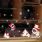 Removable Christmas sticker in cheerful red Santa design