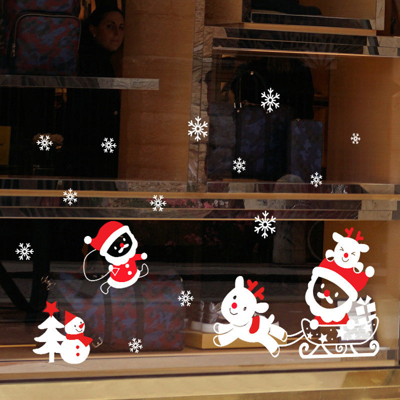 Removable Christmas sticker in cheerful red Santa design