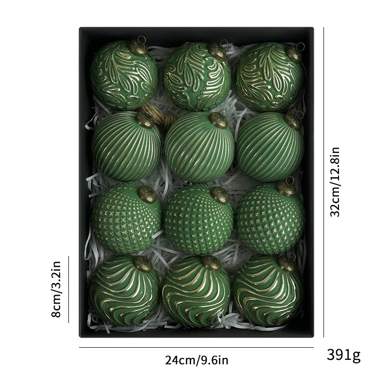 Antique green Christmas ball ornament for Christmas tree