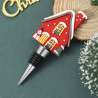 Holiday wine stopper set for Christmas parties