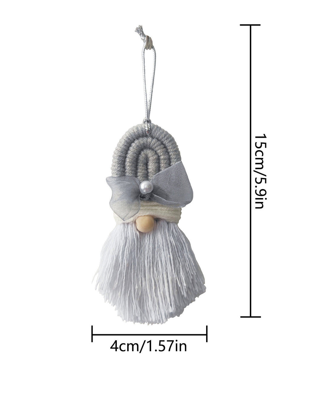 Creative cotton thread Christmas ornament for tree or wall display