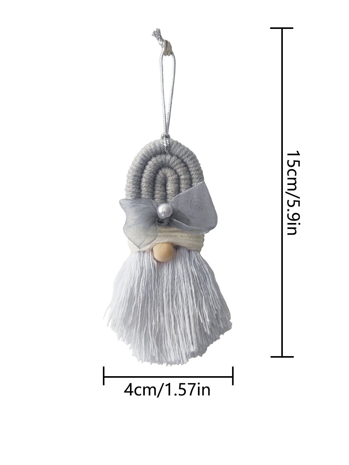 Creative cotton thread Christmas ornament for tree or wall display