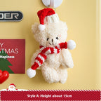 Festive plush ornament adds a cozy touch to Christmas tree arrangements