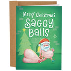 Fun Christmas card with quirky illustration