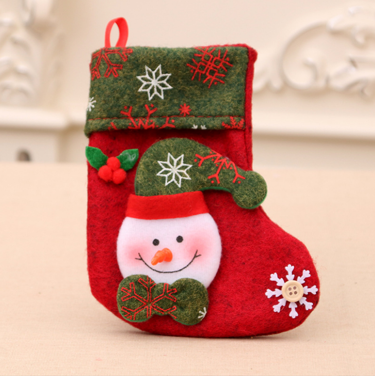 Cozy Christmas stocking with holiday motifs for Christmas joy