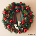 Handmade PVC deer garland with hook for Christmas display