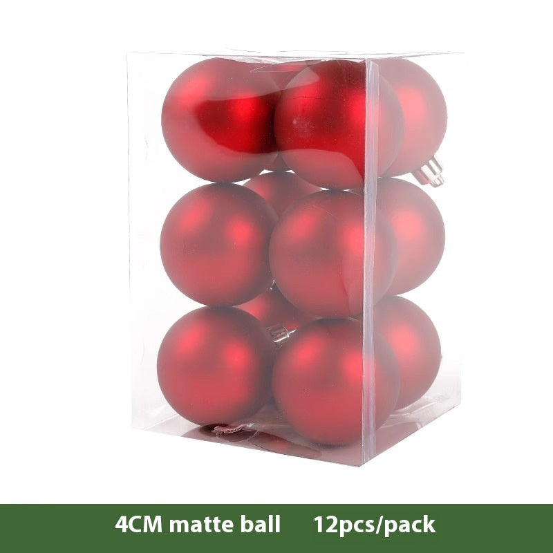 Red Electroplated Christmas Ornament Balls - 12 Pack Festive Tree Decorations - Christian Jewelry
