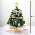 Compact green PVC Christmas tree for desktop faith celebrations