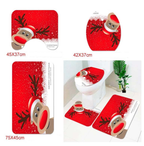 Soft flannel toilet seat cover in Christmas theme for festive bathroom decoration