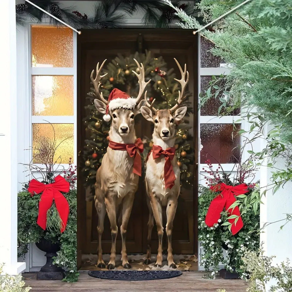 Christmas Door Curtain Hanging Decoration - Christian Home Decor