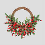 Festive Christmas garland arrangement with mixed materials