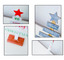 Creative painted letter Christmas tree ornament on white background
