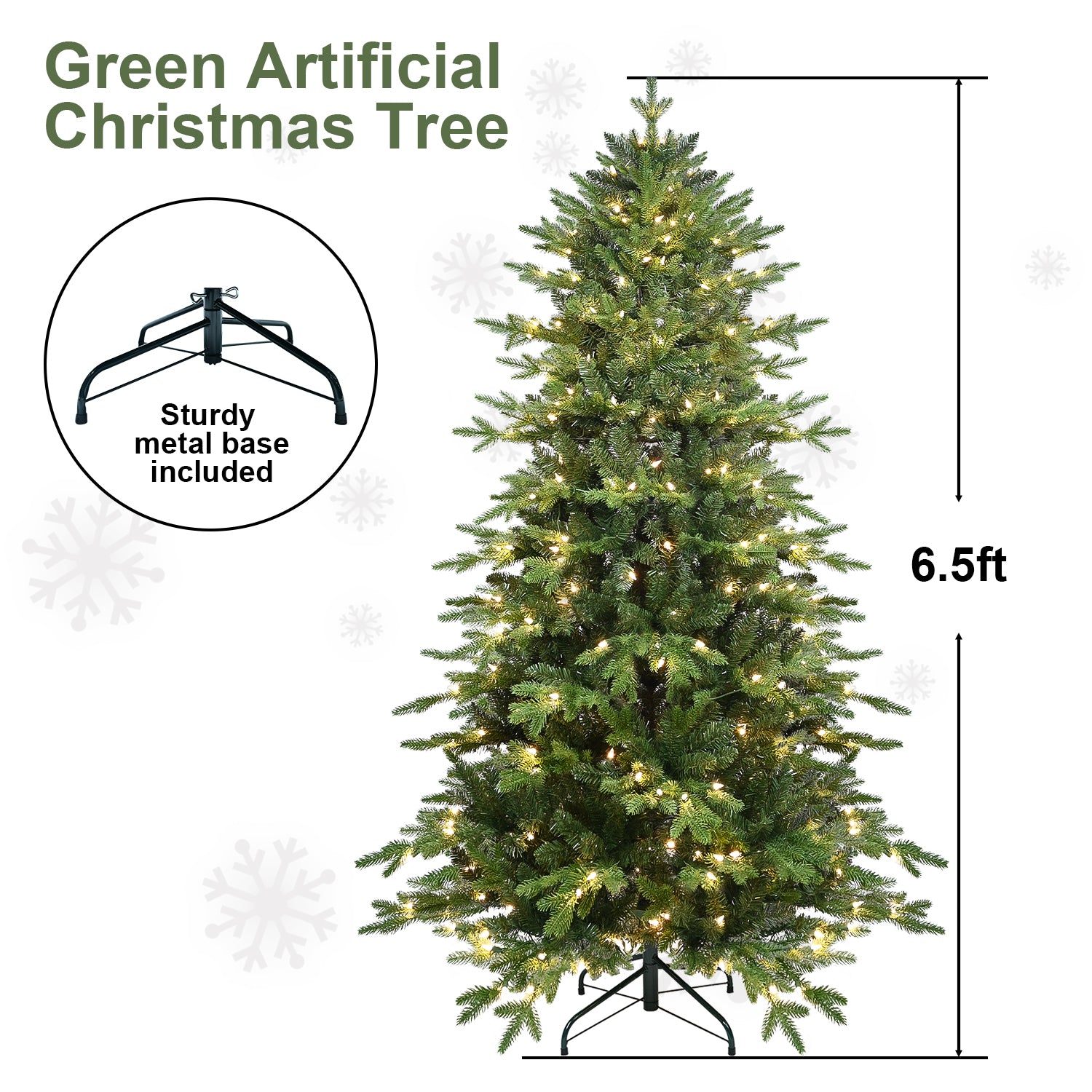 Festive green Christmas tree for seasonal celebrations