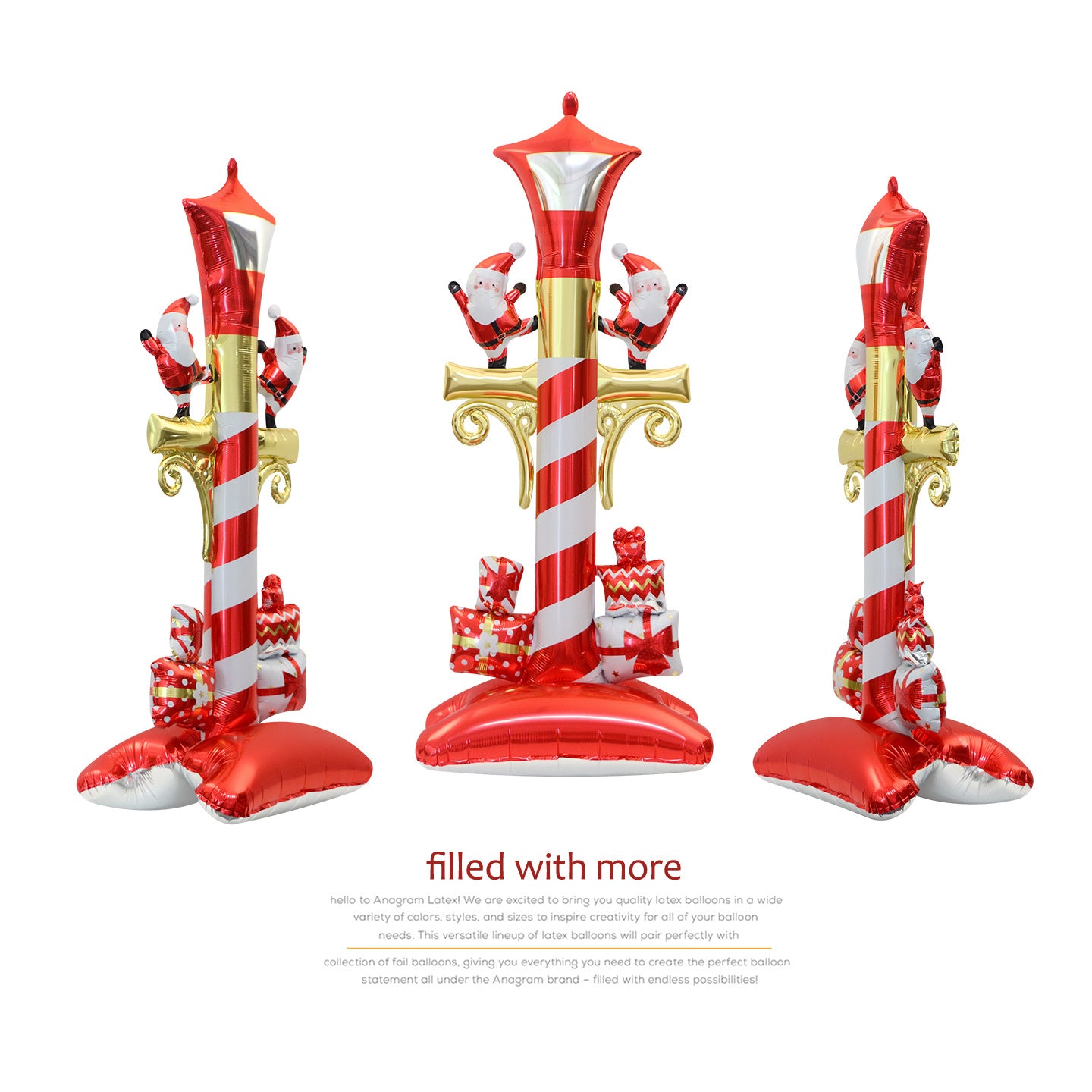Festive Christmas Photo Backdrop Balloons Secondary image