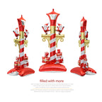 Aluminum foil Christmas balloon featuring festive street light design for holiday photo backdrops