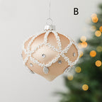 Christmas tree decorated with hand-painted glass ball ornaments