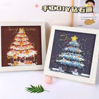 Handcrafted Christmas diamond painting kit with sparkling resin diamonds