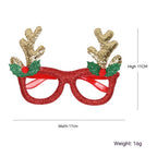 Festive Christmas Deer Antler Glasses Frame - Holiday Party - Christian Home Decor