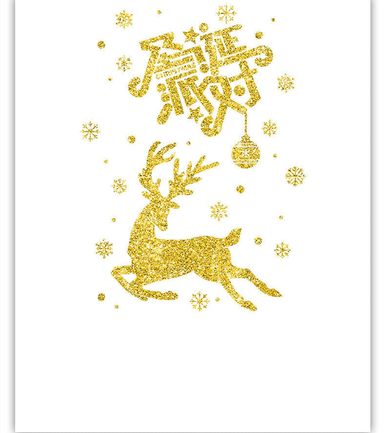 Christmas wall sticker with American style design for festive seasonal home decorating
