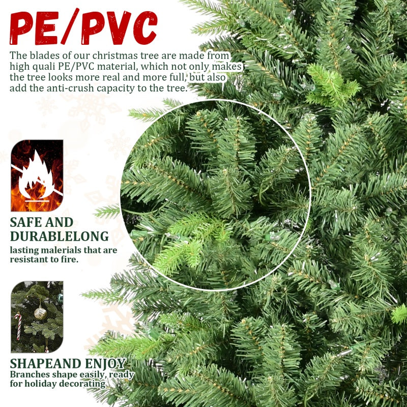 Full-bodied green Christmas tree for seasonal celebrations