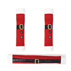 Set of three flannelette refrigerator handle covers for festive holiday home decor