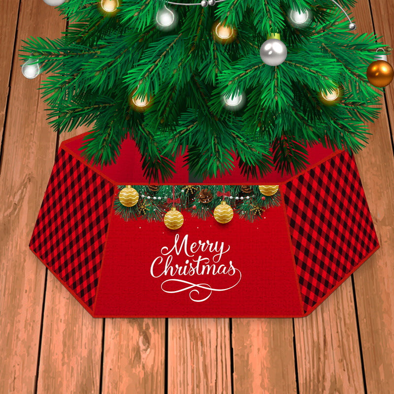 Holiday home decor featuring Christmas tree skirt design