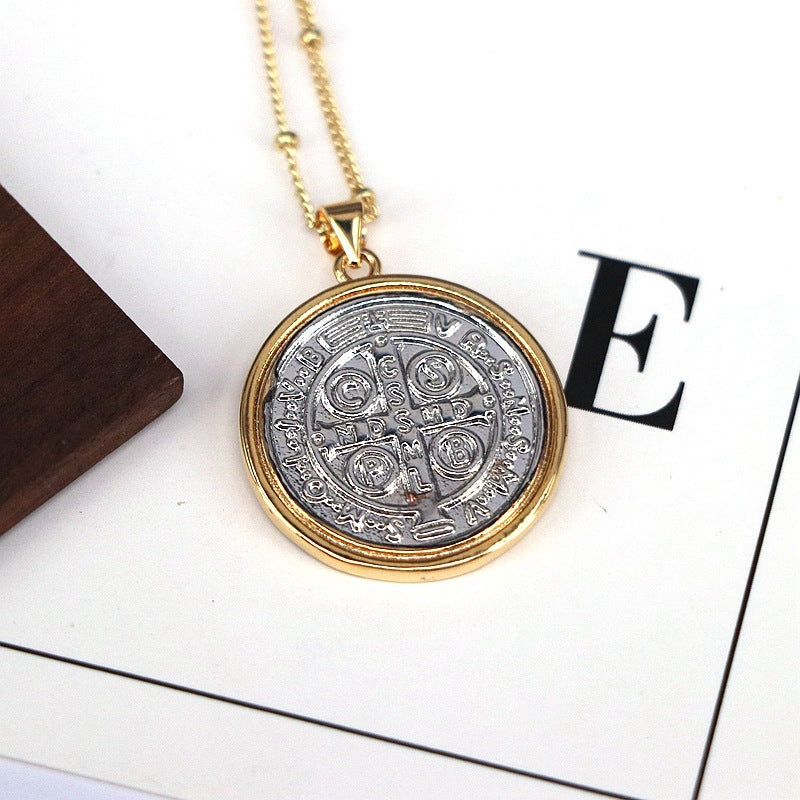 Gold and silver Jesus bead necklace options showing ball bead detail