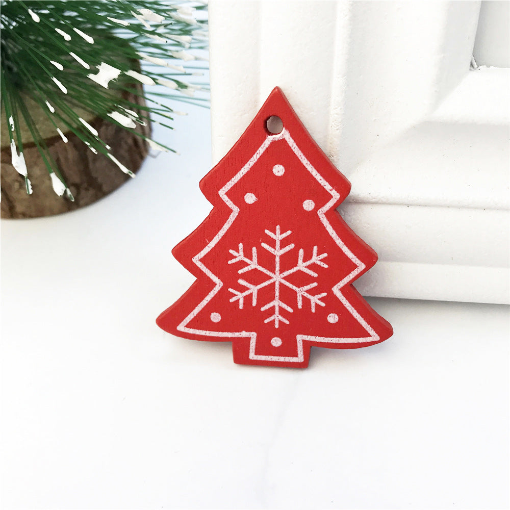 Raw wood craft materials for Christmas ornament and jewelry making