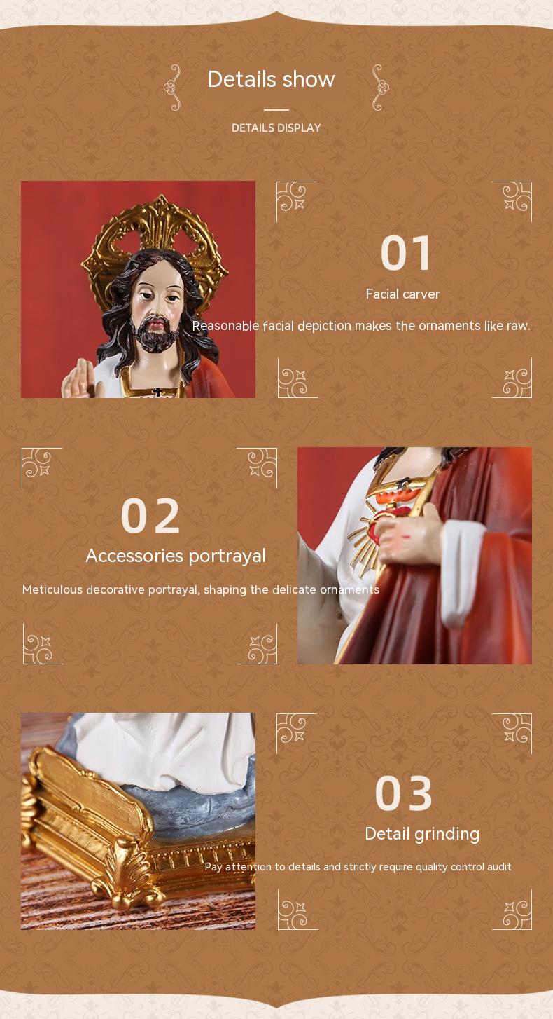 Jesus figure statue in resin craft for faith decoration