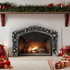Black LED Christmas garland with modern holiday appeal