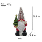 Hand-painted Christmas tree resin statue ornament for holiday home display