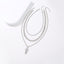 Multi-layer zinc alloy cross necklace with electroplated finish, front view