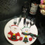 Festive Christmas knife and fork holder bag with holiday character design for seasonal table settings